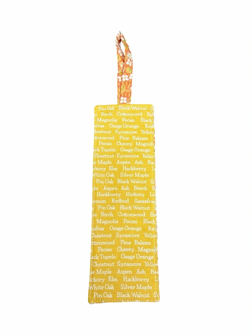 Hand Crafted Reversible Fabric Bookmark Print 7” x 2.5”